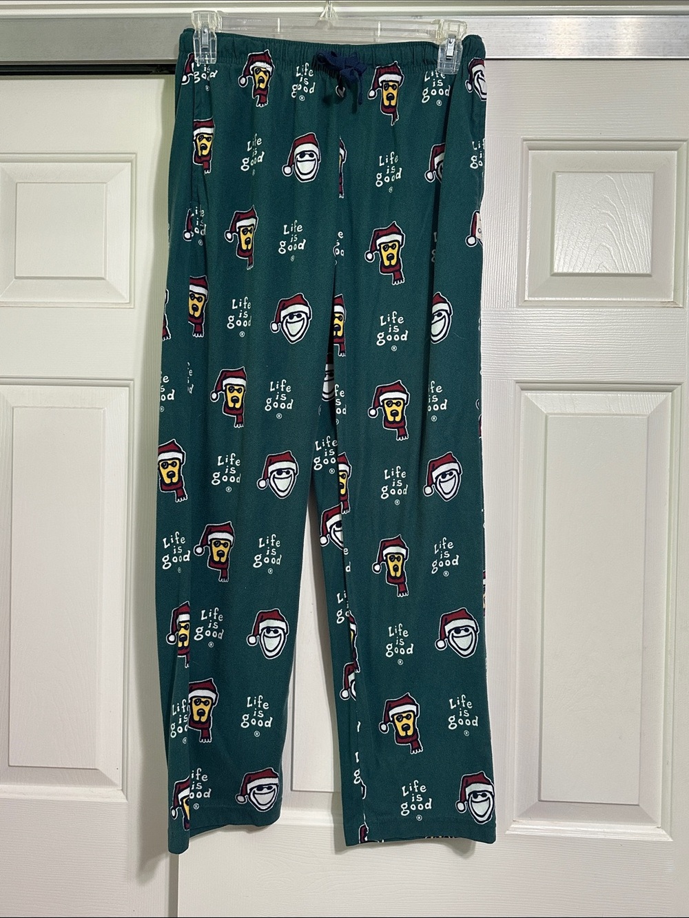 Life Is Good Green Holiday Character Pajama Pants